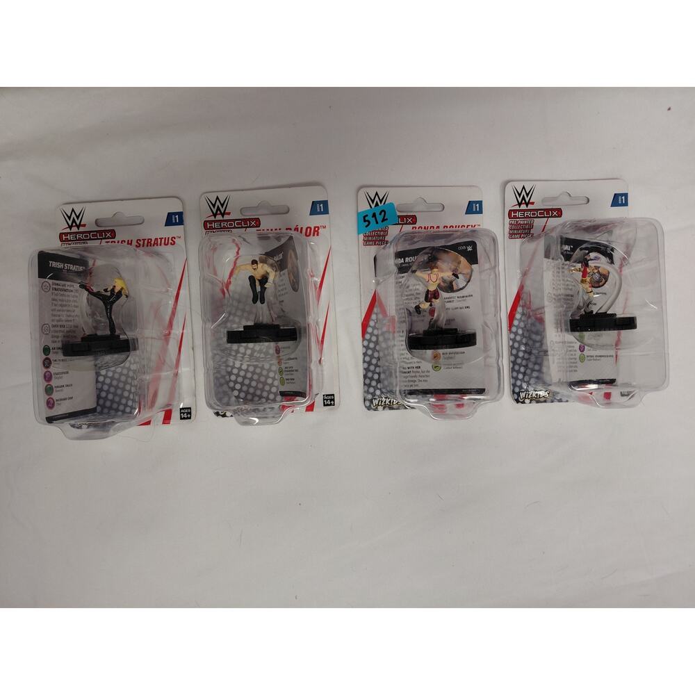 WWE HeroClix Series 1 Expansion Figures (Lot of 4) – Brand New